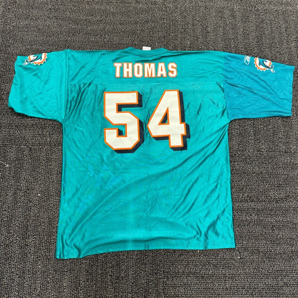 Miami Dolphins‎ NFL # 54 Thomas Jersey Team Color Men's XL Vintage